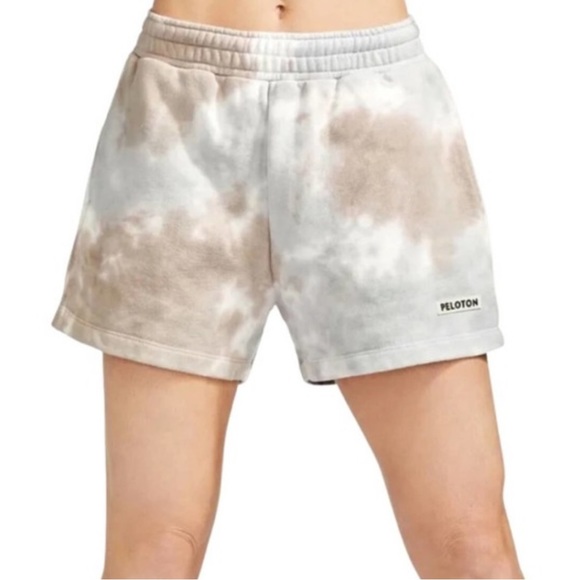 Peloton Pants - Peloton Tie Dye Drawstring Athleisure Sweat Pant Terry Cloth Shorts